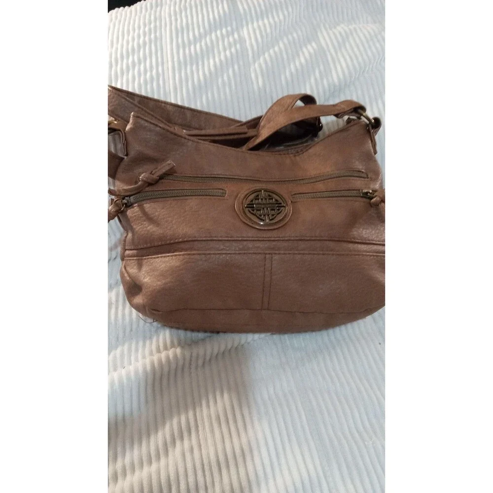 Stone Mountain Crossbody Purse Cognac – Zip Compartments...F-3